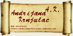 Andrijana Krnjulac vizit kartica